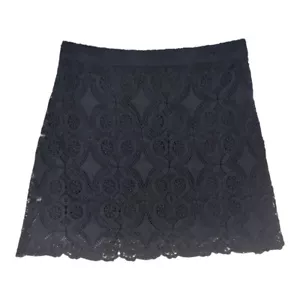 NEW Hollister Dark Navy Blue Lace Mini A-line Skirt Size 5 - Picture 1 of 8