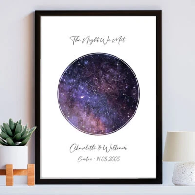 Night We Met Star Map - Personalized Poster Print