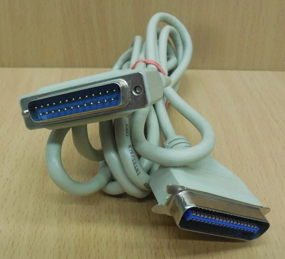 Drucker Kabel 3 m parallel 25 pol SUB D 36 pol Centronics grau* pz803 - Bild 1 von 1