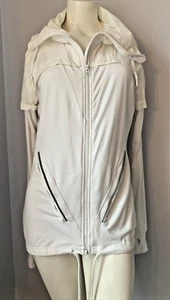 Adidas Stella McCartney Women's Rain Jacket Pockets Full Zip Size L White - Picture 1 of 12