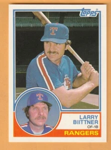 Larry Biittner Texas Rangers 1983 Topps negociado #10T Pocahontas Iowa - Imagen 1 de 2