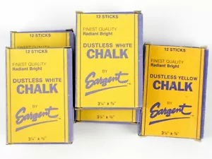 4+ Cajas Plata Pizarra Blanca Tiza Sin Polvo No Tóxico Nuevo Stock Antiguo Israel - Imagen 1 de 3