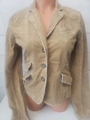 Chaqueta Blazer American Eagle Outfitters Azul Tostado Pana a Cuadros Mujer Mediana Foto 1 de 4