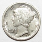 1916 Mercury Dime Au (X141)