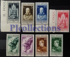 5245-VATIACANO-VATICAN CITY 1936 STAMPA CATTOLICA FULL SET 8 STAMP MNH C/PERIZIA - Picture 1 of 3