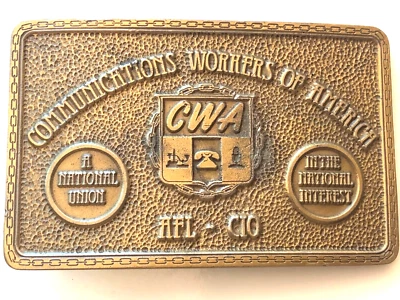 Hebilla de cinturón Communications Workers Of America CWA AFL-CIO Local 6450 Kansas City Foto 1 de 2
