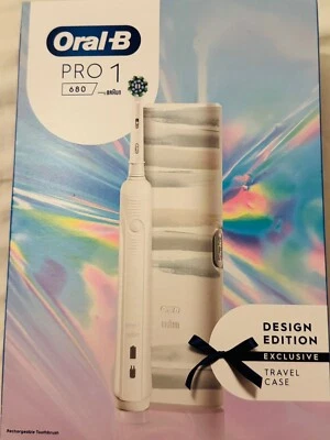 ORAL-B PRO 1 680 RECHARGEABLE ELECTRIC TOOTHBRUSH WHITE NEW FREE P&P