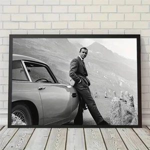 James Bond 007 Sean Connery Iconic Mono Canvas Picture Print Art 60cm x 40cm 502 - Picture 1 of 9