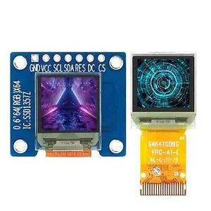 Display OLED a colori 0,6 pollici 64x64 RGB SSD1357 display a colori evidenziato - Foto 1 di 26