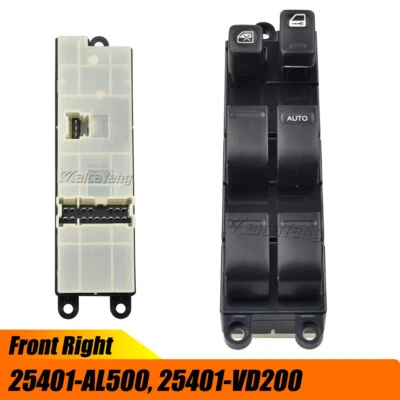 Переключатель стеклоподъемника передний правый для Nissan X-Trail T30 2001 2002 2003 2004-2007 годов выпуска - Изображение 1 из 4