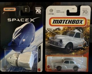 2023 MATCHBOX Space X Dragon & Morris Minor Saloon Silber 5/100 - Bild 1 von 2