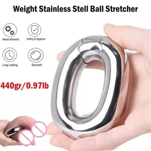 1PC Male Ball Stretcher Weight 304 Stainless Steel Testicles Stretching Ball - Picture 1 of 26