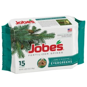 Jobes Fertilizer Spikes for Beautiful Evergreen Trees & Shrubs, 15 Spikes - Picture 1 of 1