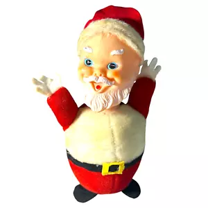 Vtg Gund Roly Poly Santa Rubber Face Gunderful Creation Musical Chime Doll Japan - Picture 1 of 10