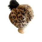 St. Bernard for Dunne Faux Animal Fur Hat Pom Top One Size