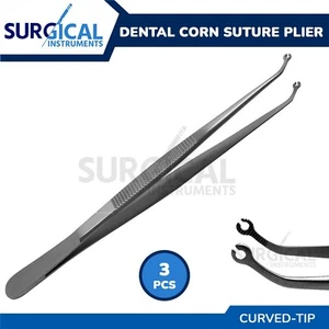 3 Pcs Dental Corn Suture Plier SP20 Suture Pliers Stainless Steel German Grade - Picture 1 of 3