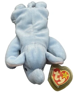 TY Original 1995 Beanie Baby blue pink elephant Peanut 8.5" tall new tags READ - Picture 1 of 4