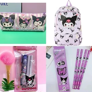 Sanrio Kawaii Kuromi Gift Set Bundle School Backpack Big Size NEW - Picture 1 of 5