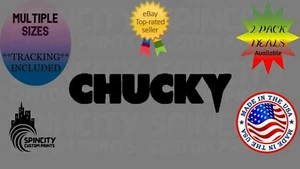 CHUCKY Car Window Vinyl Decal Halloween Graphic Laptop Large Bumper Sticker NEW - Foto 1 di 10