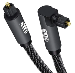 EMK 10mtr Optisches Kabel Rechter Winkel Digital Toslink Kabel Optisches Audiokabel - Bild 1 von 5