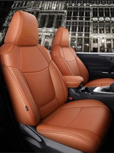 FOR 2018-2019 TOYOTA RAV4 MOTOPTES CUSTOM CAR SEAT LEATHER COVERS COMPLETE SET - Picture 1 of 31