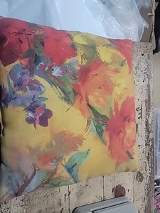 Climaweave Colorful Indoor Outdoor 17in Square Pillow Orange Red Blue Yellow - Picture 1 of 4