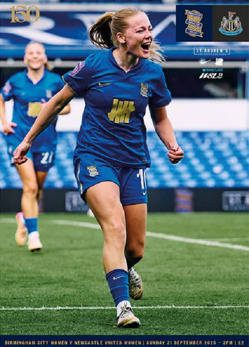 BIRMINGHAM WOMEN V NEWCASTLE WOMEN 21/09/25 WSL2 SOLD OUT MATCH PROGRAM 2 LEFT! - Image 1 of 1