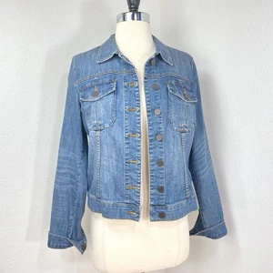 Kut From The Kloth Amelia Denim Crop Jacket Small Grunge Hip Hop Boho Street - Picture 1 of 18