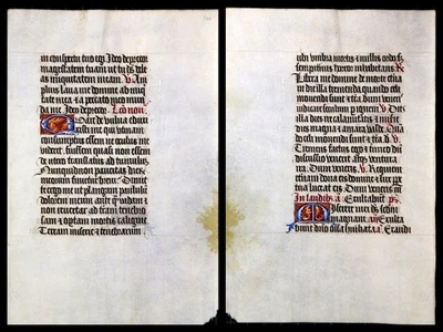 Light Up Handwriting on Parchment Sheet to A Stundenbuch Um 1500 (075) - Image 1 of 3