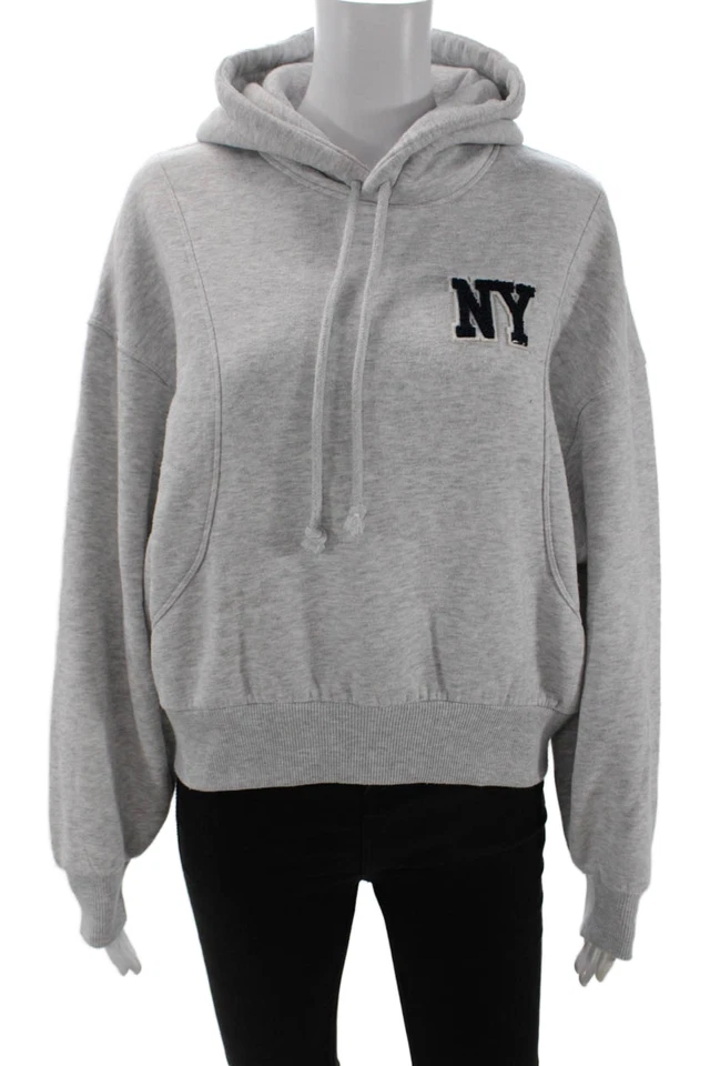 Zara Women Pullover Hoodies Gray Drawstring Long Sleeve Size S - Image 1 of 4