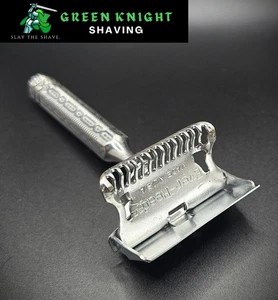GEM 1912 Vintage Single Edge Safety Razor - Short Art Deco Ornate Handle - Bild 1 von 7