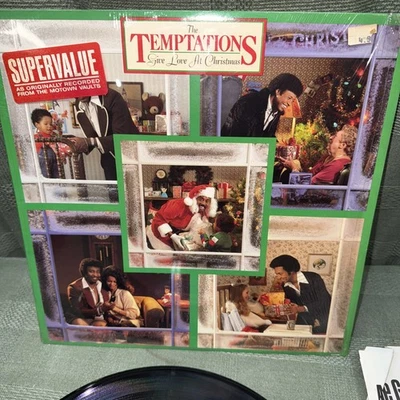 The Temptations Give Love At Christmas 1980 LP Motown Print Excellent Vinyl - Image 1 of 4