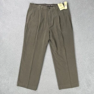 NWT Tommy Bahama Bronson Double Pleated Silk Pants Men 38 Dark Pebble - Picture 1 of 22