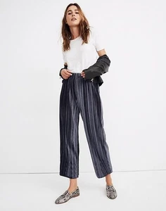NEW! TEXTURE & THREAD Madewell Pleated Velvet Pull-On Pants Size L Retail $79.50 - Picture 1 of 11
