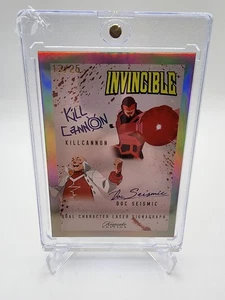 Keepsake Invincible Season 1 Card Silver Dual Auto /25 Kill Cannon & Doc Seismic - Bild 1 von 2