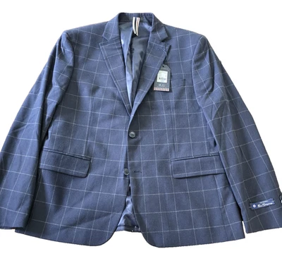 Nuevo con etiquetas Abrigo Deportivo Ben Sherman Calce Ajustado Brisbane Azul Marino Ventana Talla 42SHORT Foto 1 de 4