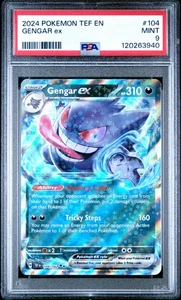 2024 POKEMON TEF EN-TEMPORAL FORCES #104 GENGAR EX PSA 9 - Picture 1 of 2
