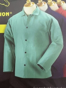 Chaqueta de soldadura de algodón Revco Black Stallion 30" TruGuard 200 FR, verde talla 4XL - Imagen 1 de 5