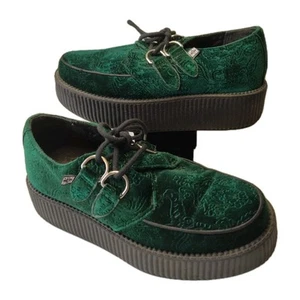 T.U.K. Scarpe TUK Mondo Creeper fantasia velluto verde donna 6 uomo 4 - Foto 1 di 12