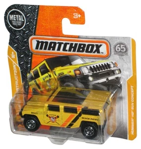 Matchbox MBX Construction 8/20 Hummer H2 SUV Concept (2017) Yellow Toy Truck 43/ - Picture 1 of 1