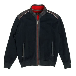 Chaqueta Híbrida Bugatti Silkdson Azul Marino Carbón Cremallera Completa Mediana Algodón Tejido Alemania - Imagen 1 de 10
