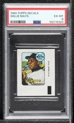 Calcomanías Topps 1969 Willie Mays PSA 6 HOF Foto 1 de 2