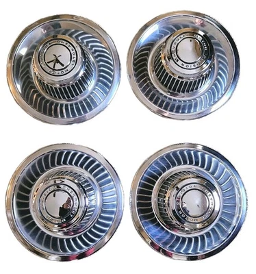 Vtg Chevrolet OEM Factory Wheel Center Cap 552504  3925805  Chrome Set Of 4 Exc  - Image 1 of 4