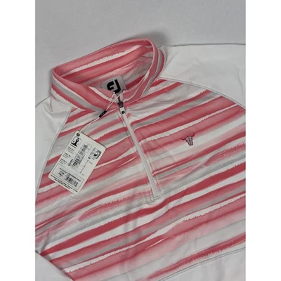 Nuevo Top Pullover FootJoy Mujer Golf 1/4 Cremallera Rosa Estampado Acuarela Pequeño Foto 1 de 4