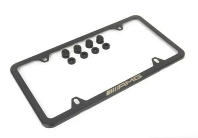 New Genuine Mercedes-Benz License Plate Frame Slim Line AMG Black OE Q6880138 - Image 1 of 4