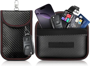 WEKUBA Faraday Pouch for Car Key, 3 Packs of Faraday Bags, with Hooks and Fix... - Picture 1 of 12