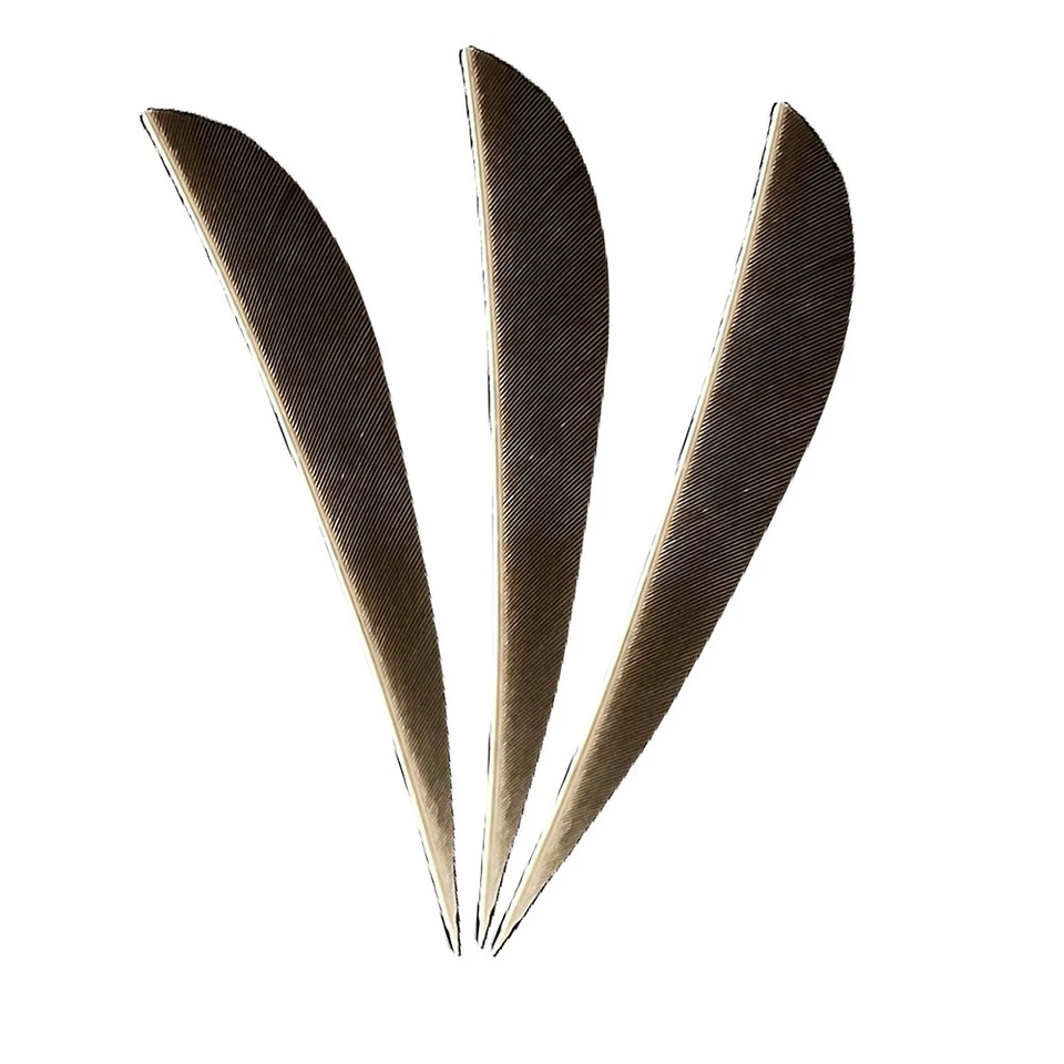 50pcs 4" Arrow Turkey Feather RW Natural Waterdrop Vanes DIY Shaft Fletches - Image 1 of 1