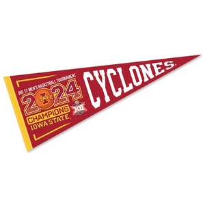 Iowa State Cyclones Big 12 Basketball Tournament Champions 2024 Pennant Flag - Picture 1 of 4