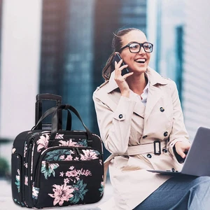 Empsign Rolling Laptop Bag Damen 15,6 Zoll Premium Rolling Aktentasche mit Rollen - Bild 1 von 15