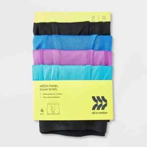 All In Motion Size Small 4-6 Mesh Panel 4pk Boxer Briefs Youth - Picture 1 of 2